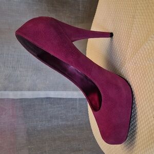 Suede high heels